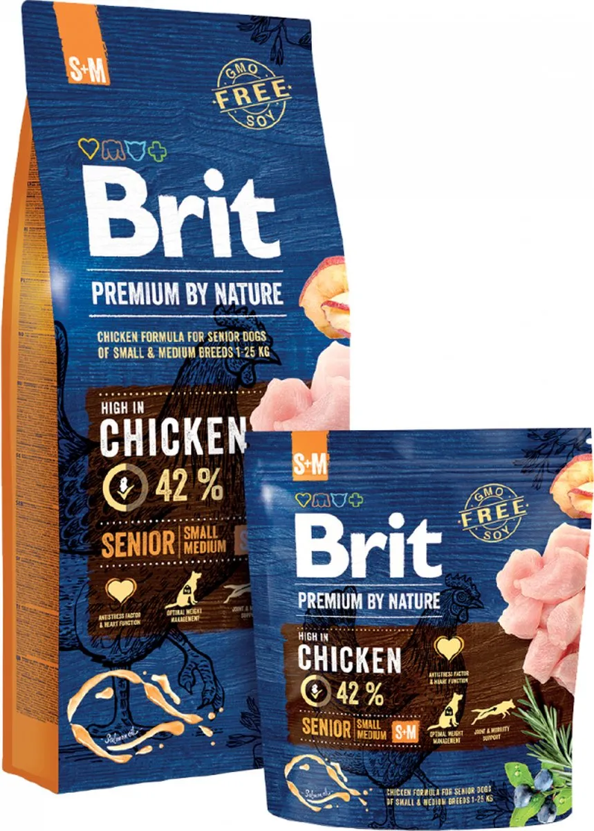Brit Premium by Nature Senior S+M Hondenvoer 3kg