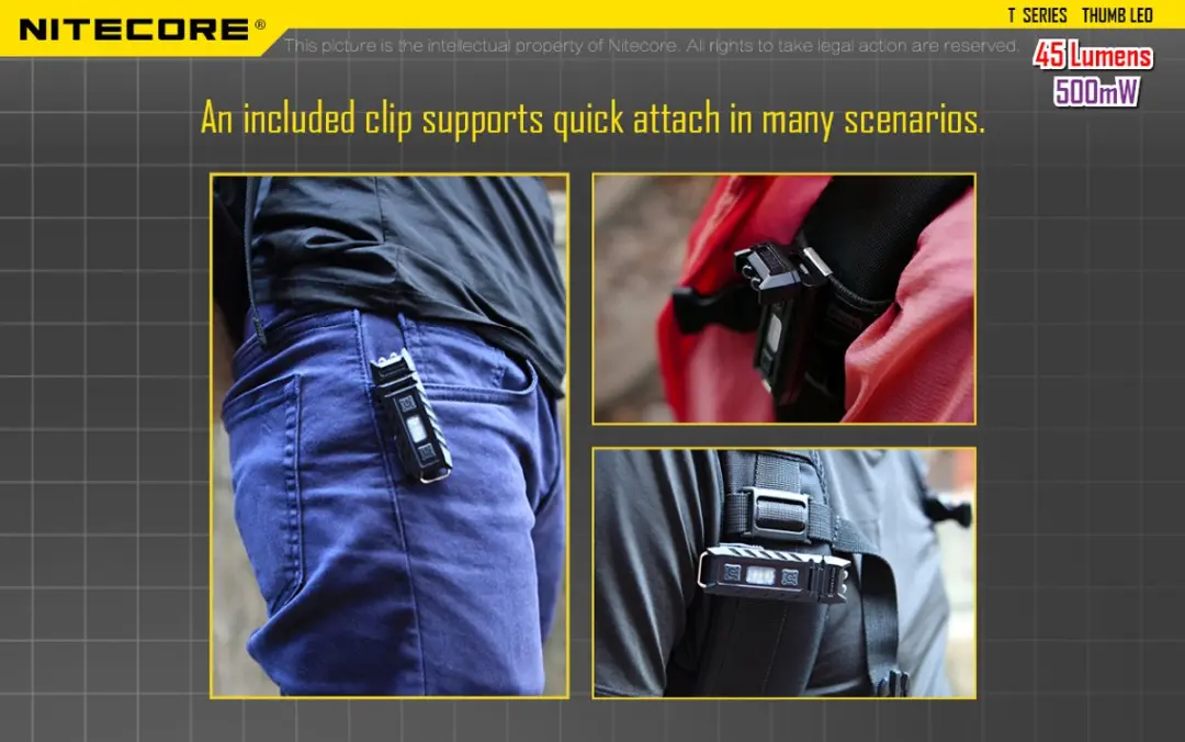 Nitecore Thumb LEO NC-THUMB-UV Sleutelhangerlamp - Zwart - afbeelding 6 van 6