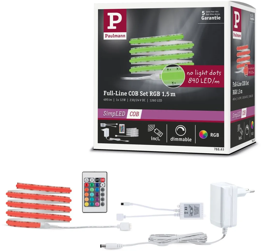 Paulmann SimpLED LED Strip Full-Line COB RGB 12W 1,5m