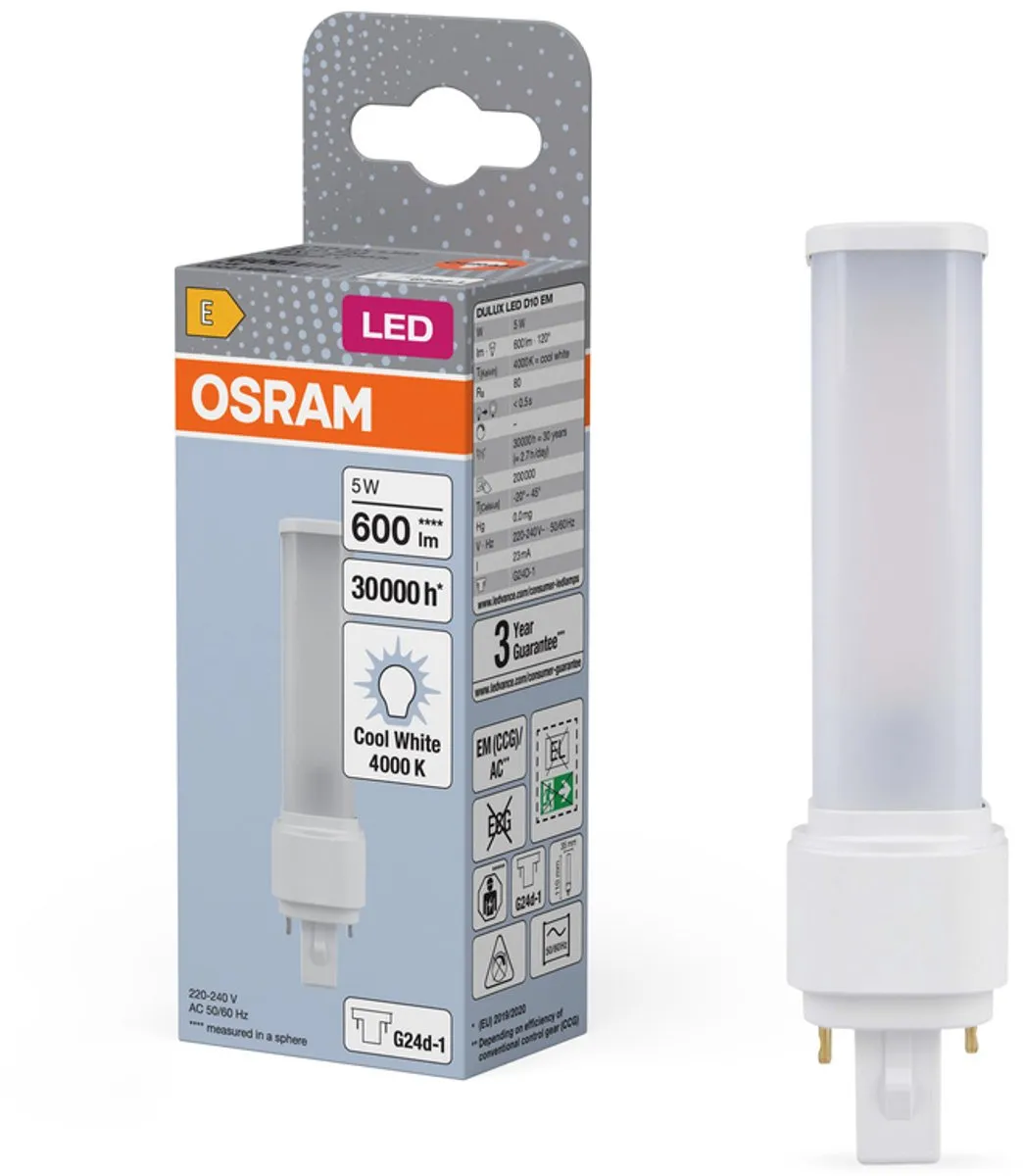 Osram LED G24d-1 5W Neutraalwit