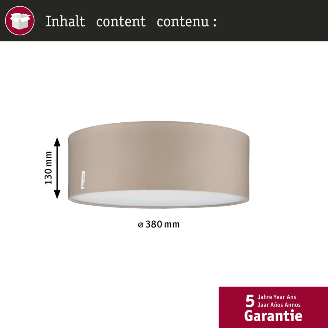 Paulmann Mari Plafondlamp E27 2x20W - Ø38cm - Beige - afbeelding 6 van 6