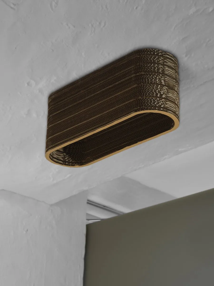 Osram Decor Cardboard Oval Plafondlamp - 3xE27 - 600mm - Bruin