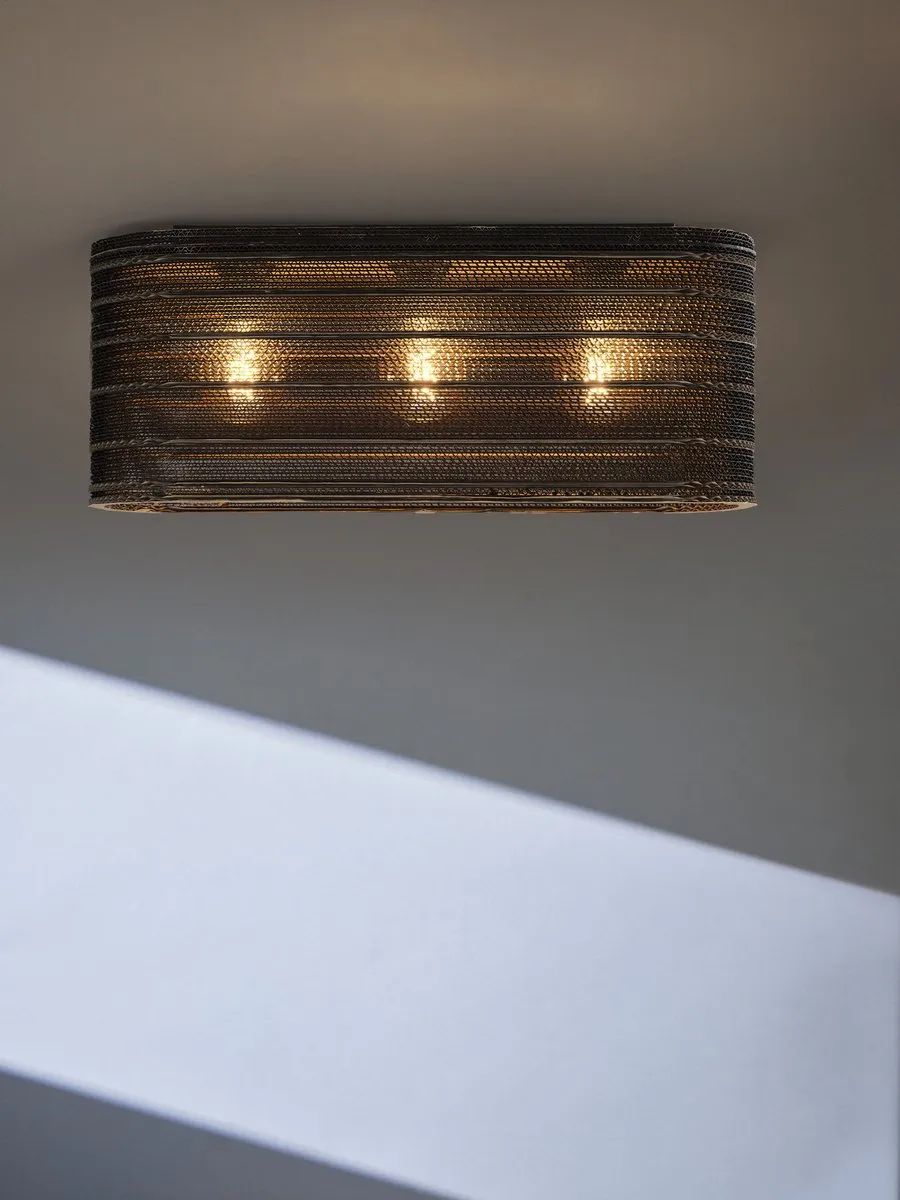 Osram Decor Cardboard Oval Plafondlamp - 3xE27 - 600mm - Bruin - afbeelding 6 van 6