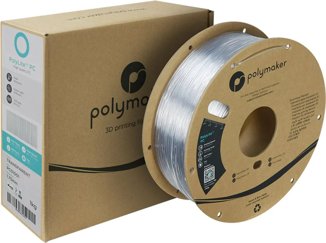Polymaker PolyLite PC Filament 1.75mm 1000g - Transparant
