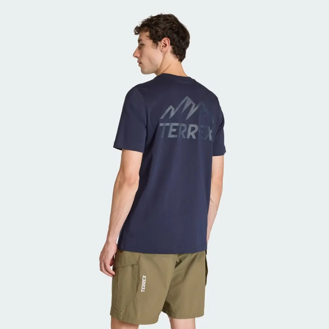 Adidas Terrex Mountain Graphic T-Shirt - Heren - Blauw - afbeelding 4 van 6
