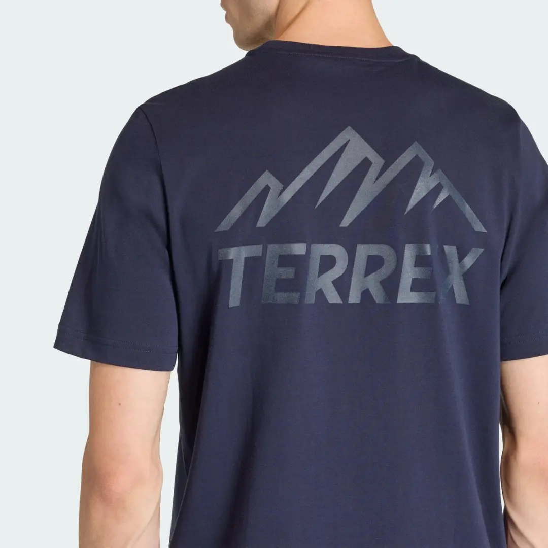 Adidas Terrex Mountain Graphic T-Shirt - Heren - Blauw - afbeelding 3 van 6