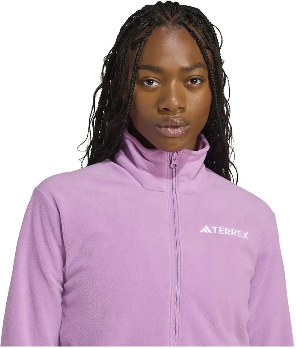 adidas TERREX Multi Essentials Fleece Jack Dames - Paars - afbeelding 3 van 6
