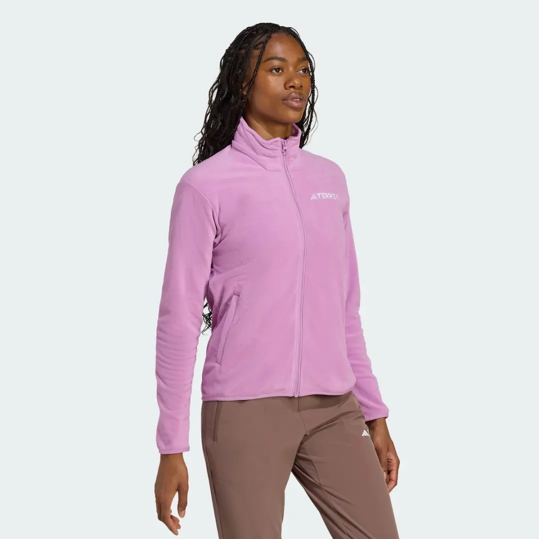 adidas TERREX Multi Essentials Fleece Jack Dames - Paars - afbeelding 5 van 6
