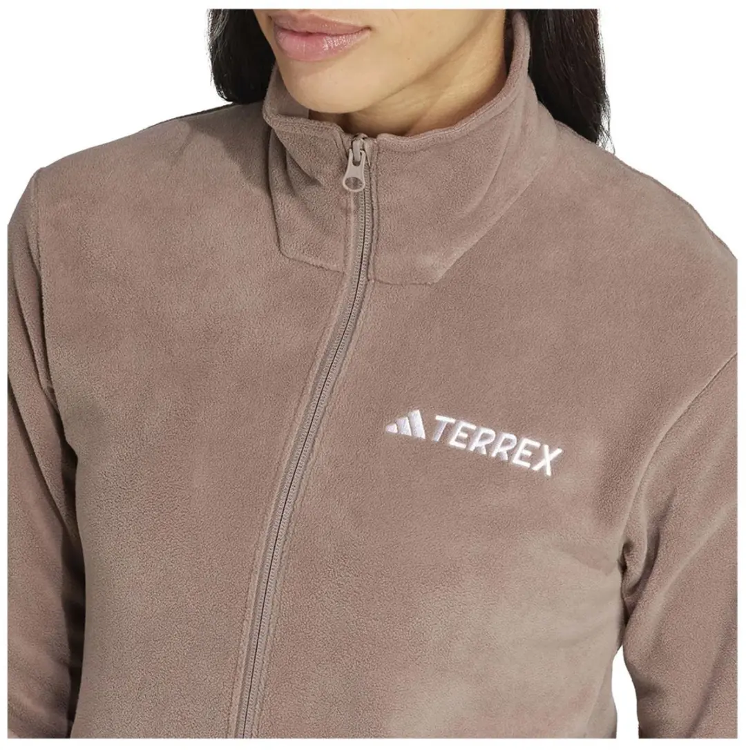 adidas TERREX Multi Essentials Fleece Jack Dames - Bruin - afbeelding 3 van 6