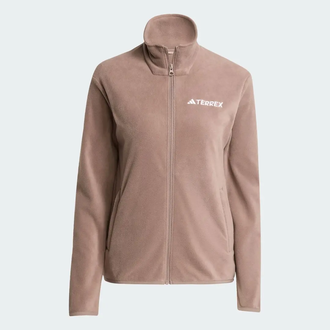 adidas TERREX Multi Essentials Fleece Jack Dames - Bruin - afbeelding 4 van 6