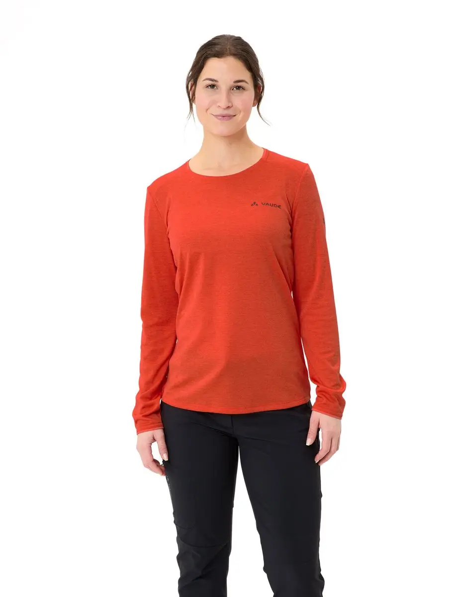 VAUDE Essential Dames T-shirt Lange Mouwen - Glowing Red 40 - afbeelding 6 van 6