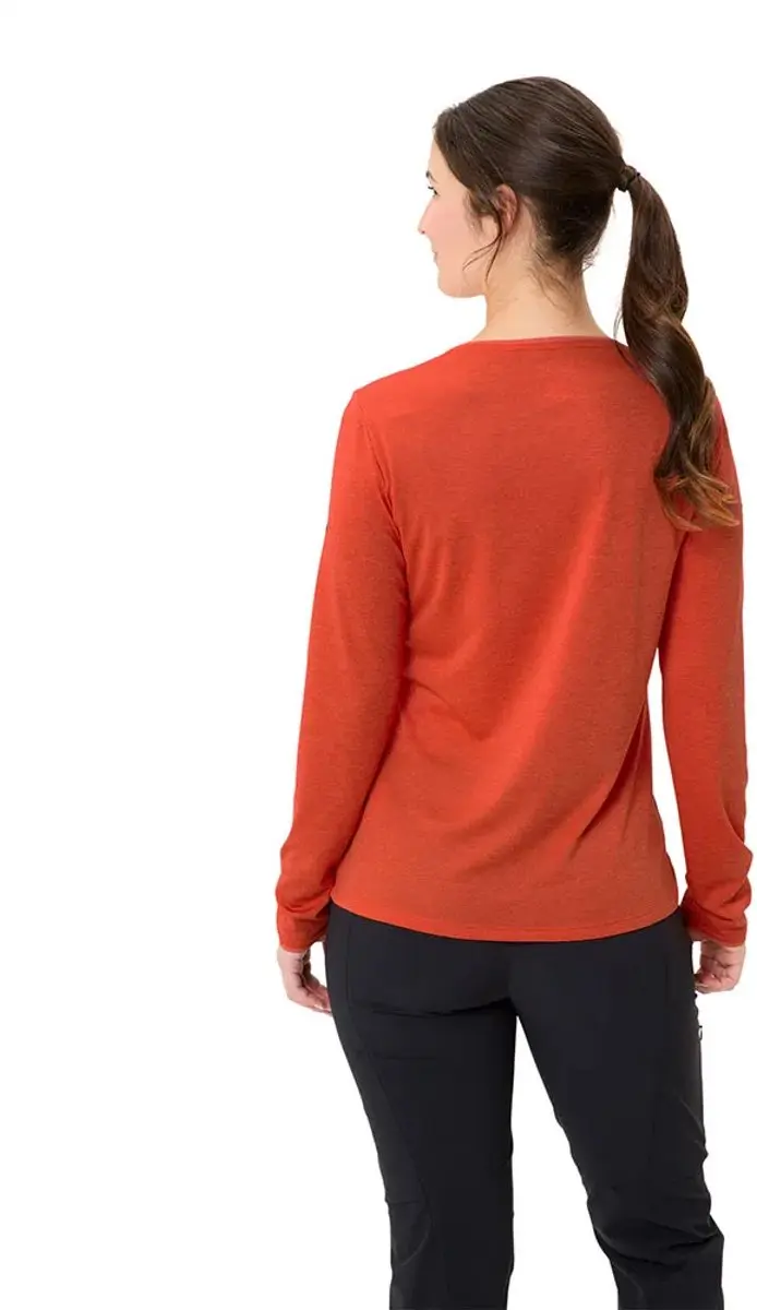 VAUDE Essential Dames T-shirt Lange Mouwen - Glowing Red 40 - afbeelding 5 van 6