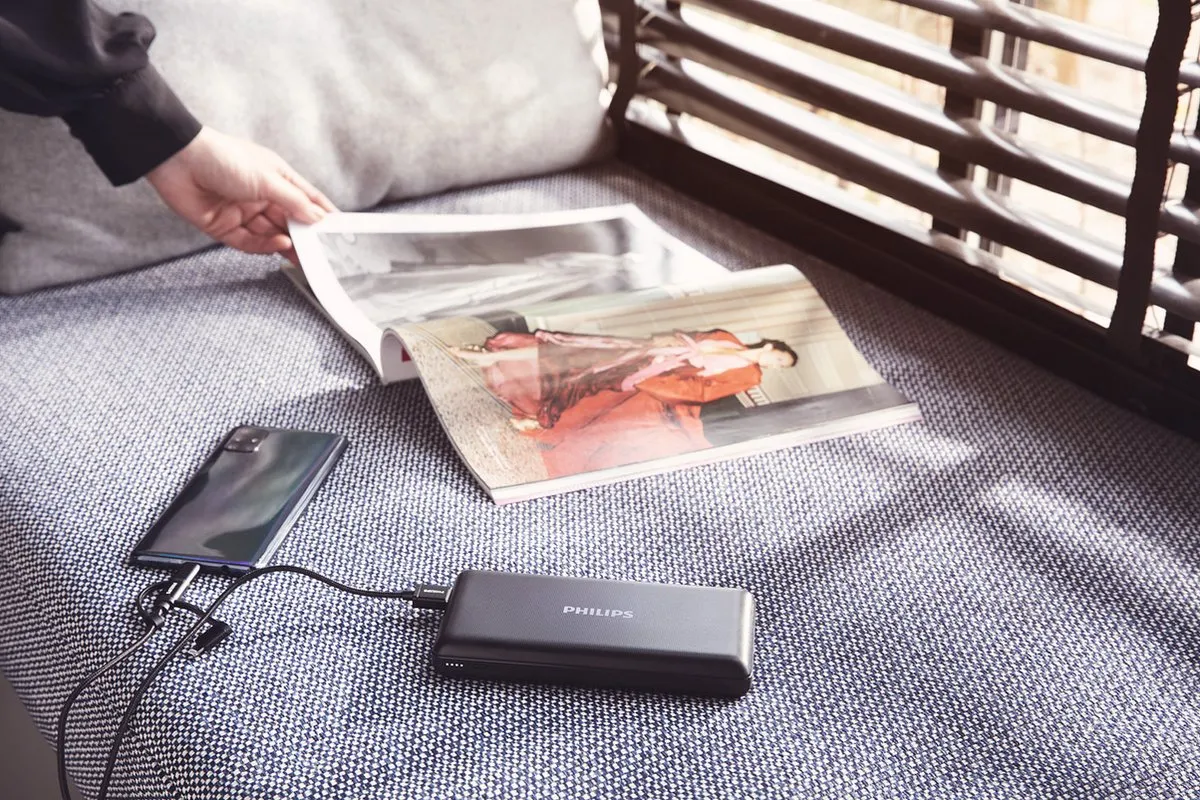Philips DLP8720N/00 Powerbank 20000mAh - 2 USB-Poorten - Zwart