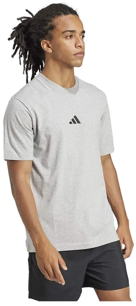 Adidas Essentials Small Logo T-shirt - Grijs - S - afbeelding 3 van 4