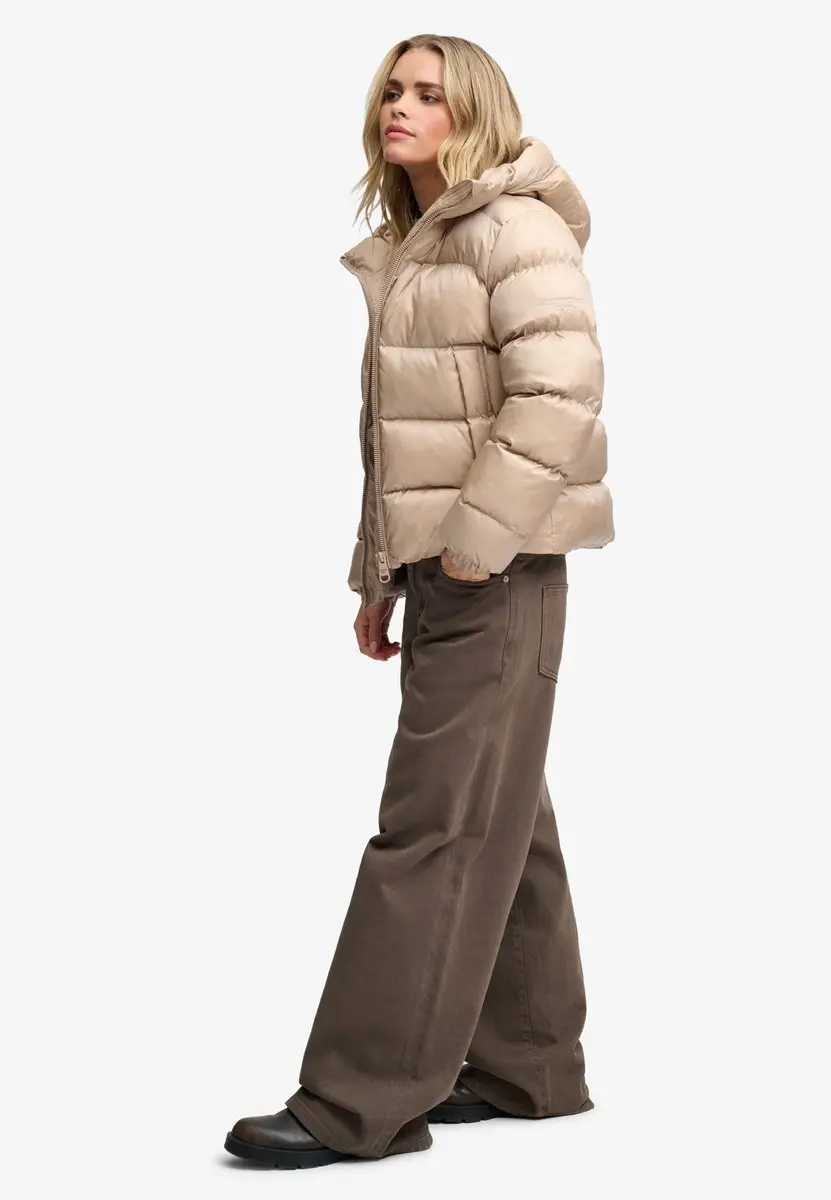 Superdry Shine Puffer Jas Dames - Beige - S - afbeelding 4 van 6