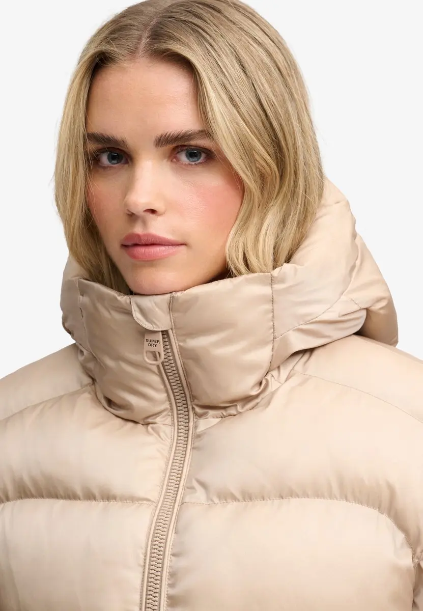 Superdry Shine Puffer Jas Dames - Beige - S - afbeelding 6 van 6
