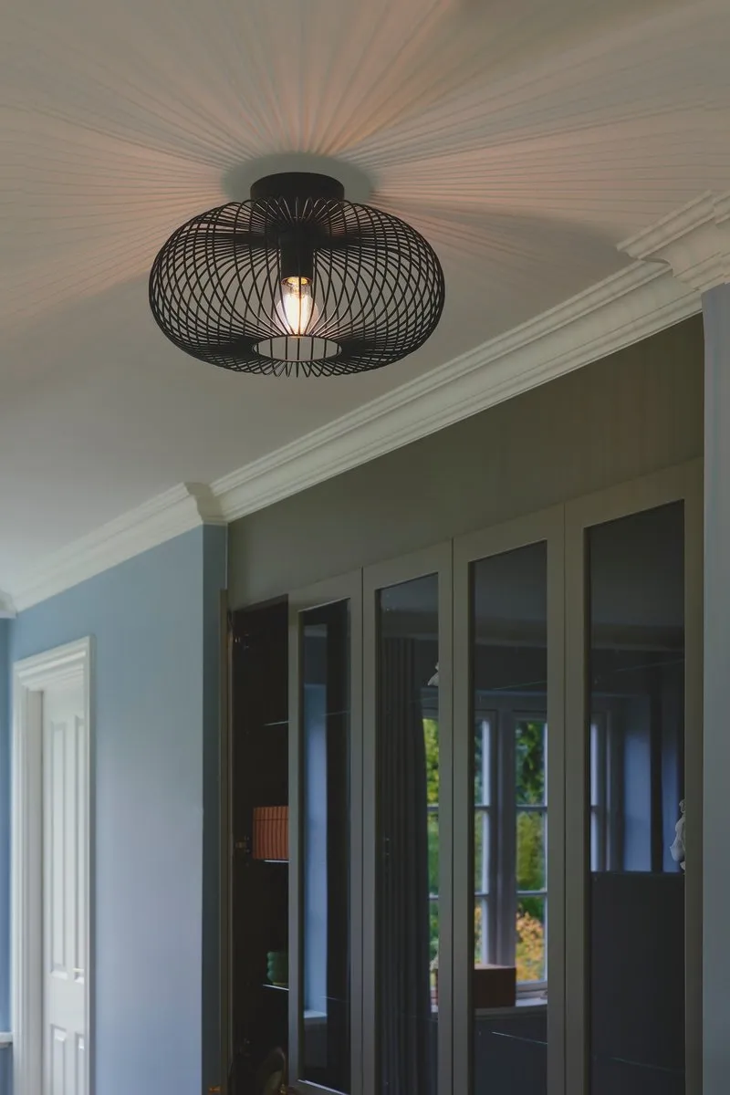 Nordlux Beroni Plafondlamp E27 - 40cm Zwart