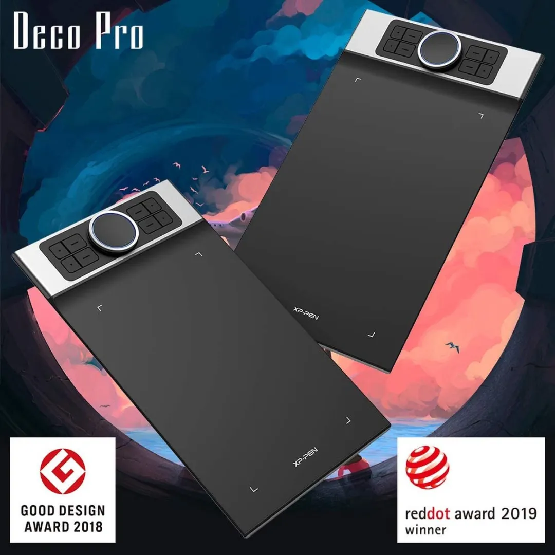 XPPen Deco Pro S Tekentablet 9x5 Inch - 8192 Niveaus