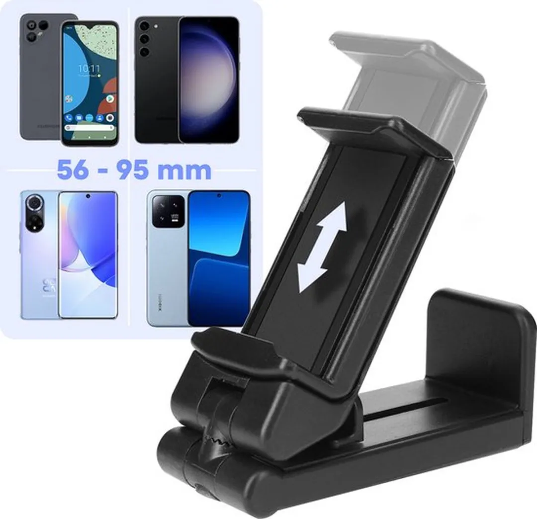 Gembird TA-CH-CLIP-01 Telefoonhouder - 360° - Universeel 6 Inch - Zwart