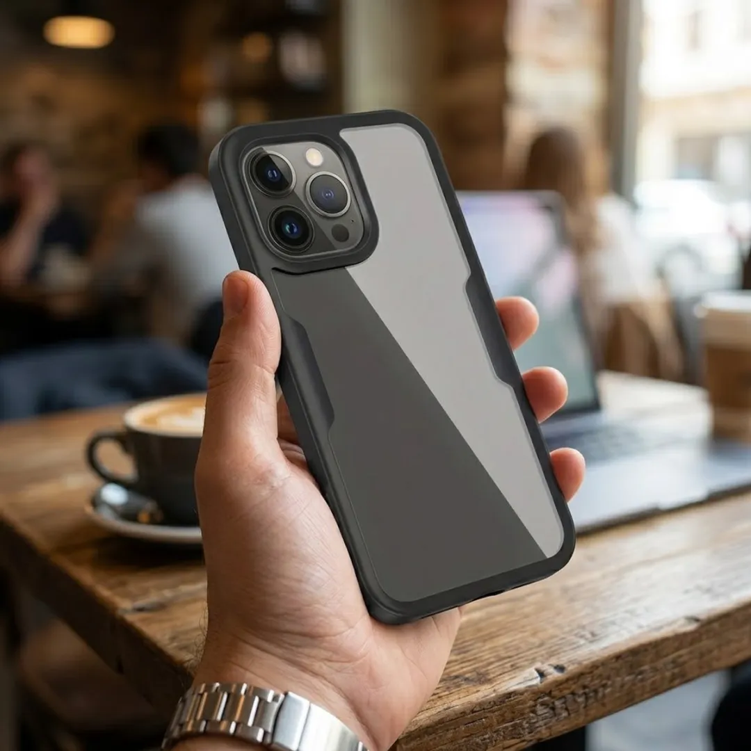 NUVEX iPhone 13 Pro Hoesje - Zwart Transparant