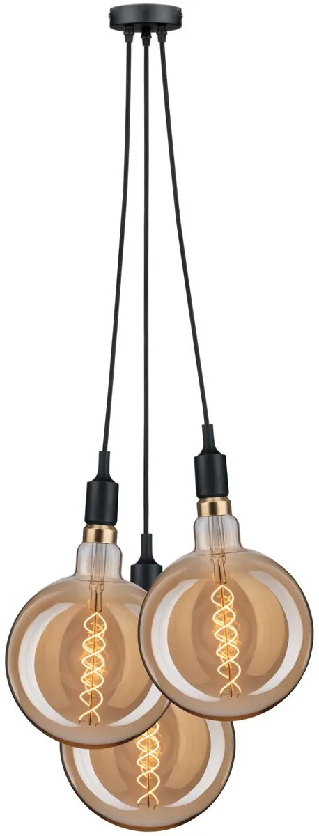 Paulmann Neordic Hanglamp Ketil E27 - 3x60W Zwart