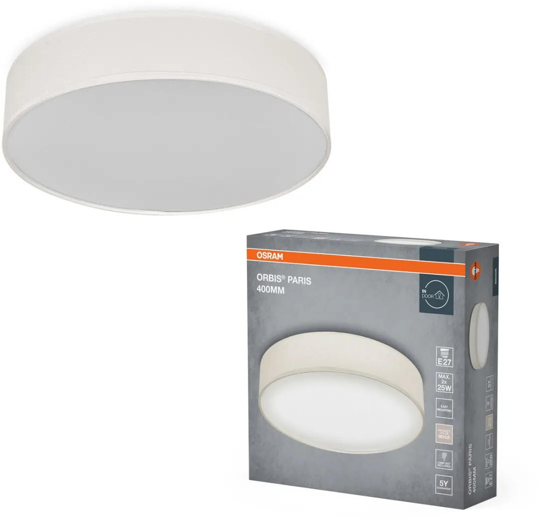 Osram Orbis Paris Plafondlamp 400mm - Beige - 2xE27