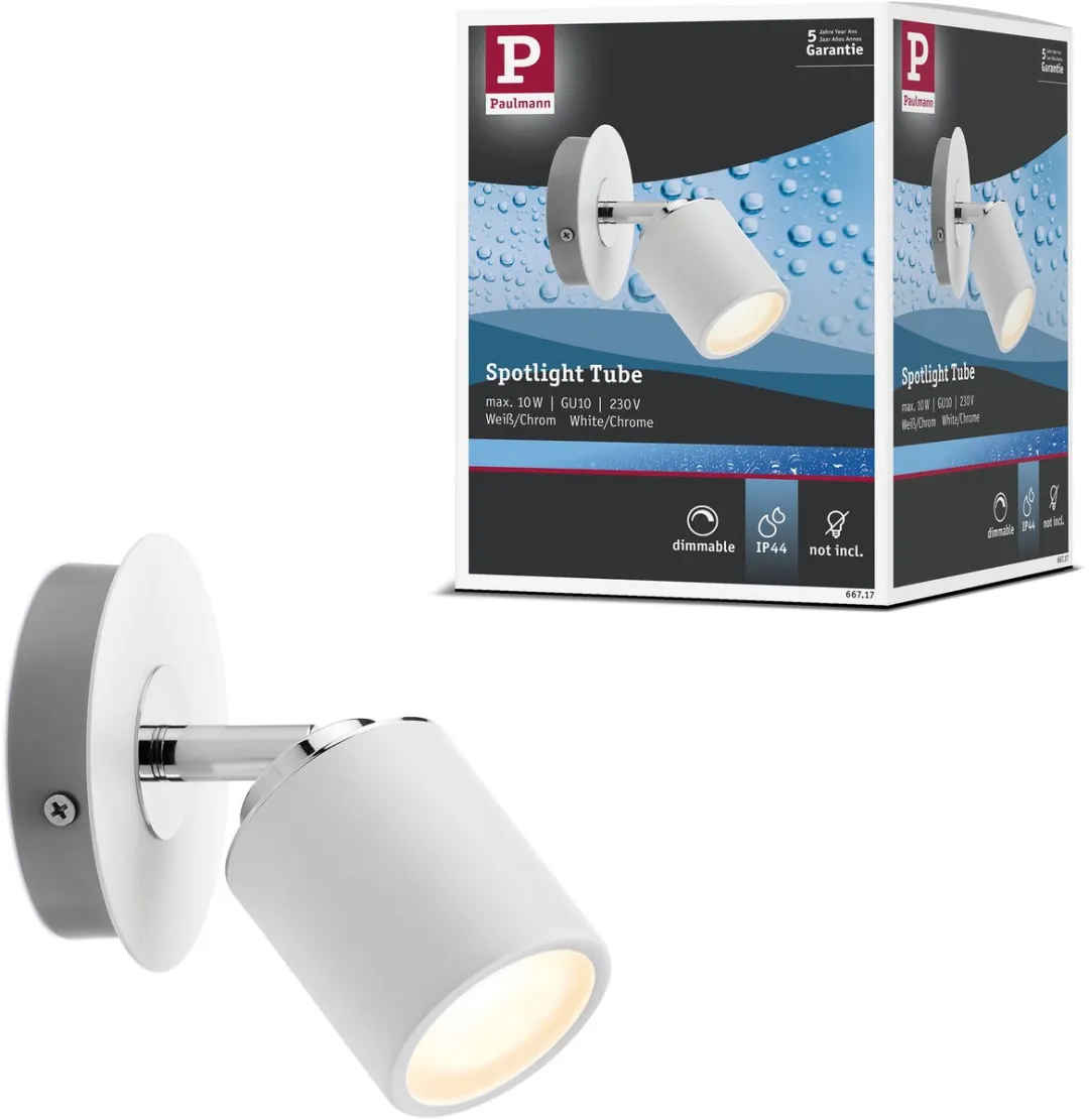 Paulmann Spotlight Tube IP44 GU10 10W