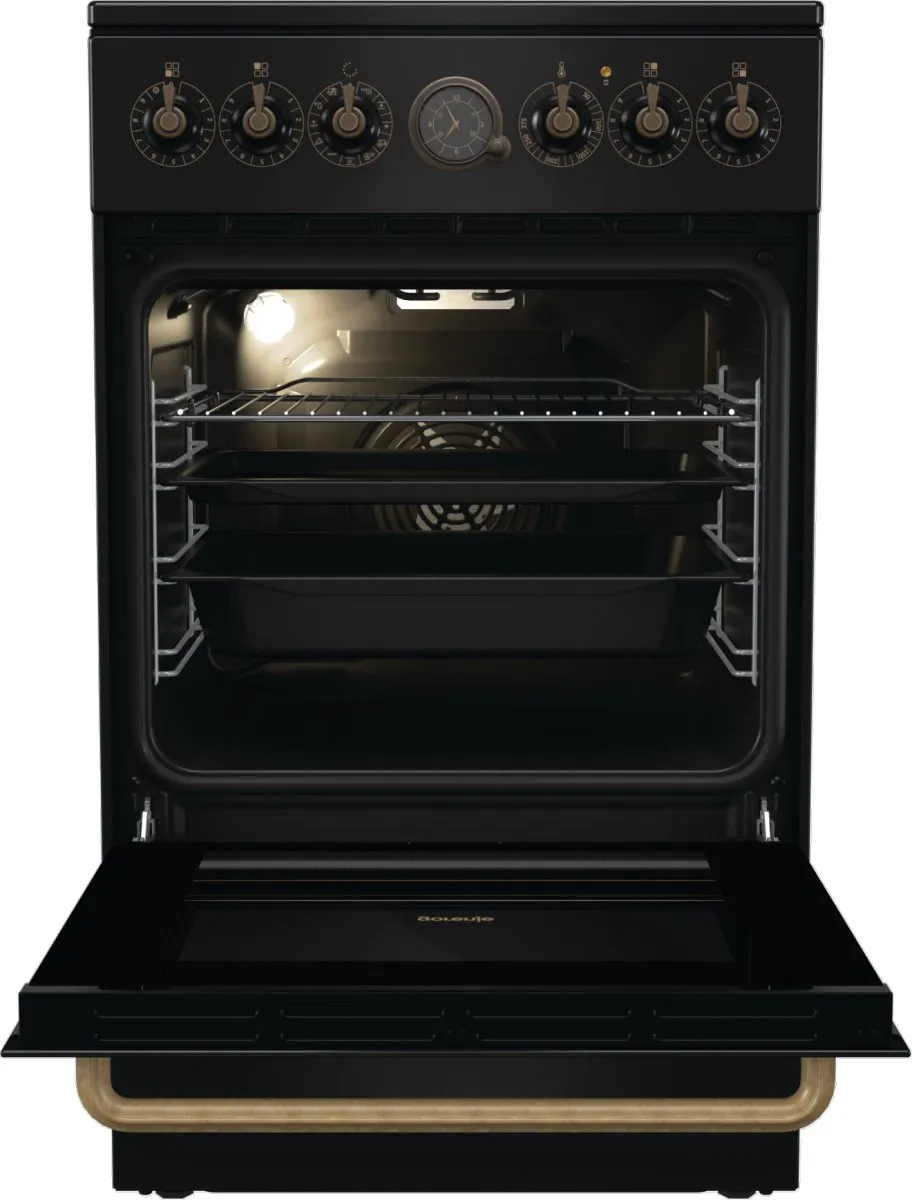 Gorenje GECS5B70CLB Vrijstaand Fornuis - 4 Kookzones - 1 Oven - Zwart