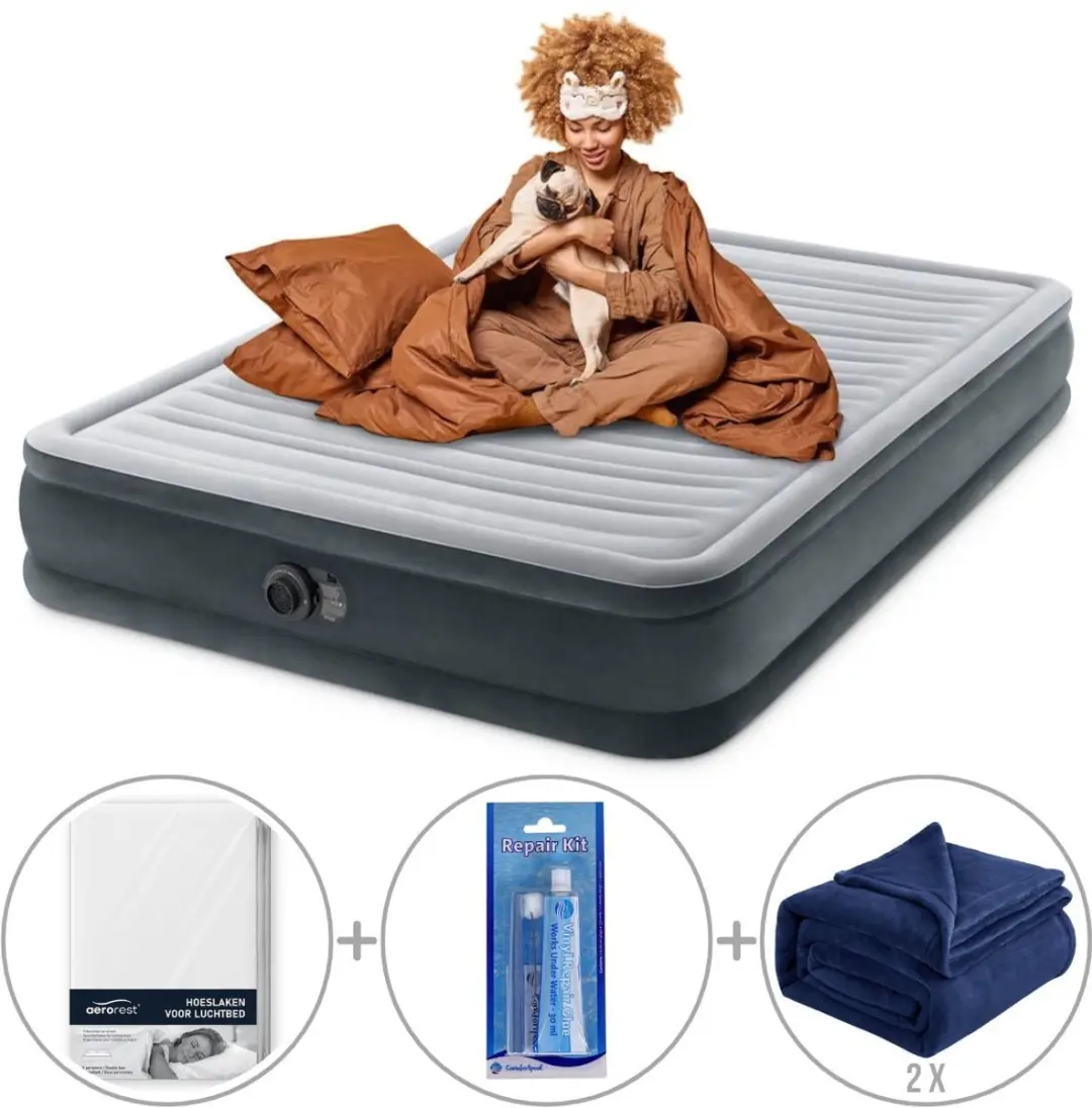 Intex Comfort Plush luchtbed met ingebouwde pomp