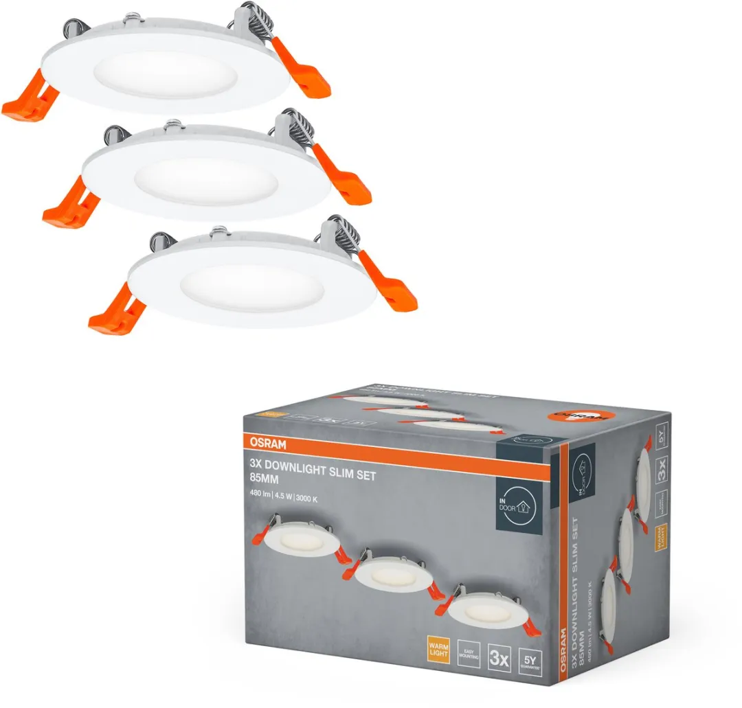 Osram Downlight Slim Set 3x85mm 3000K