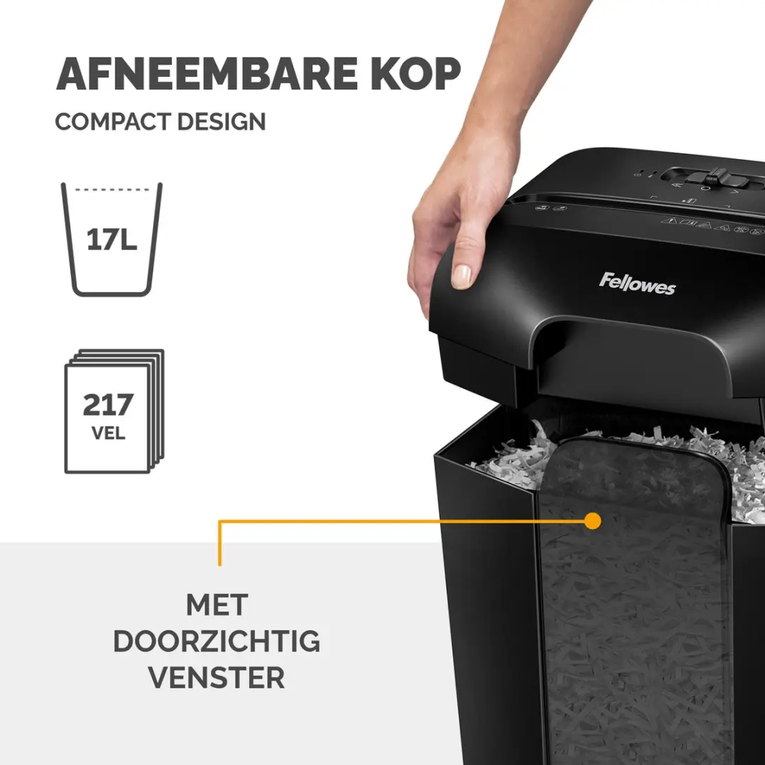 Fellowes LX50 4406001 Papierversnipperaar - Zwart - afbeelding 5 van 6
