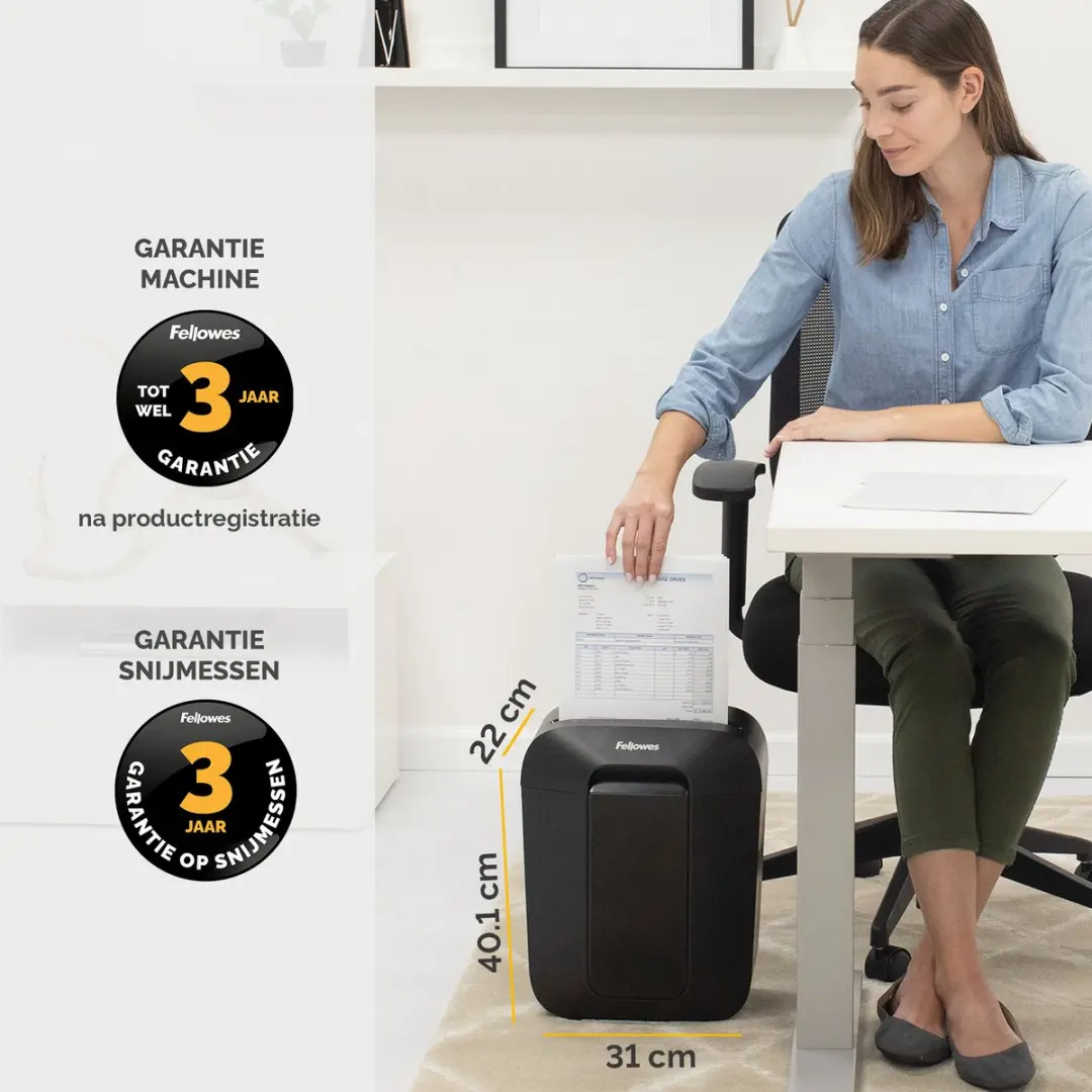 Fellowes LX50 4406001 Papierversnipperaar - Zwart - afbeelding 3 van 6