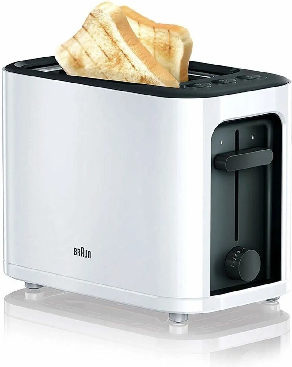 Braun HT3000WH Broodrooster 1000W - 2 Sneden - Rood