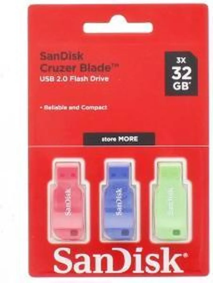 SanDisk Cruzer Blade SDCZ50C-032G-B46T USB-stick - 3x - afbeelding 6 van 6