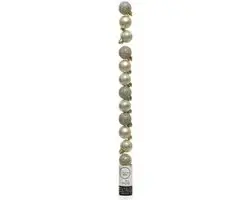 Decoris Kerstballen Kunststof 3cm - Champagne - 14 stuks - afbeelding 5 van 6