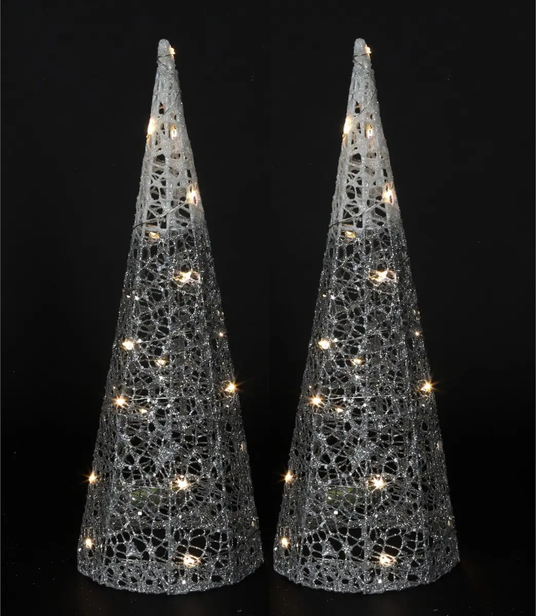 Countryfield LED verlichte kegel kerstboom lampen