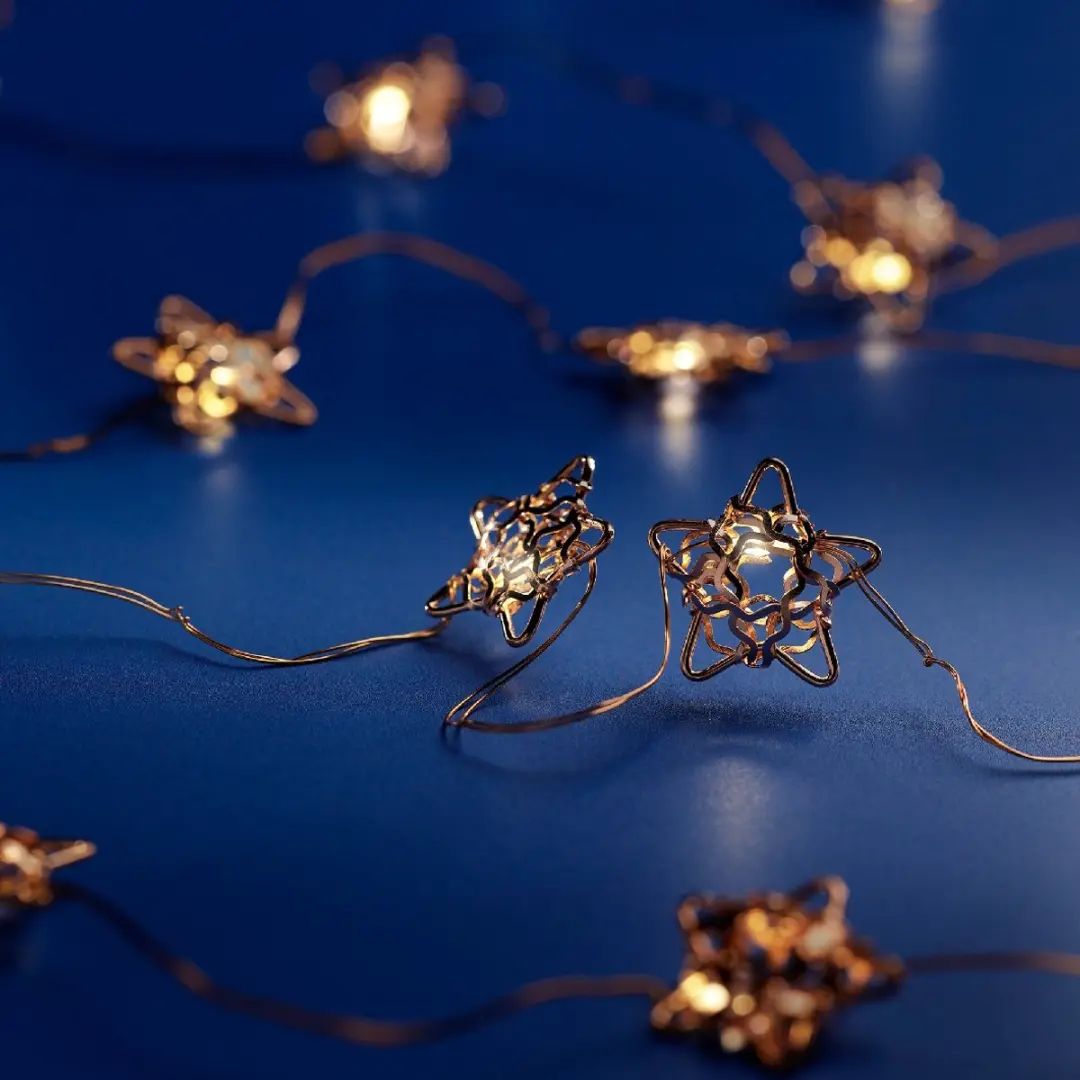 Micro LED string met bronzen sterren