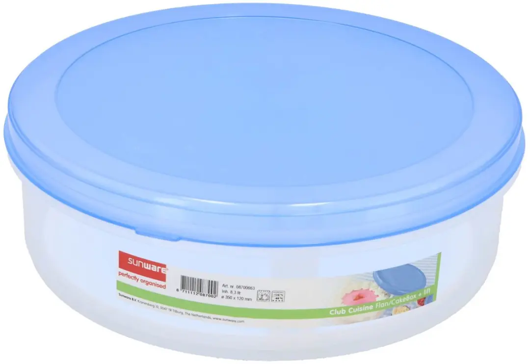 Sunware Club Cuisine Taartdoos 35cm - 8,3L - Blauw - afbeelding 6 van 6