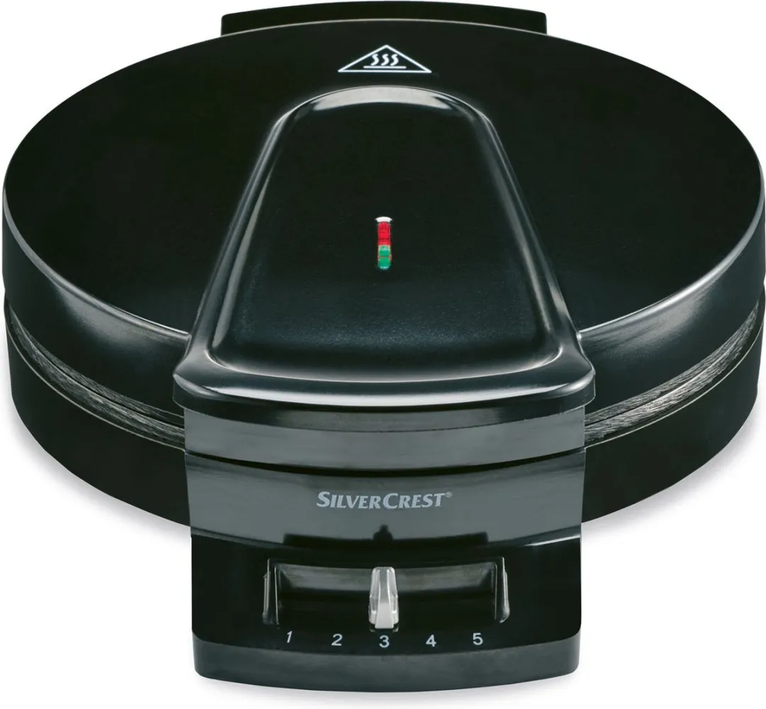 SilverCrest Hartvorm Wafelijzer 1200W - 5 Wafels - Zwart - afbeelding 5 van 5