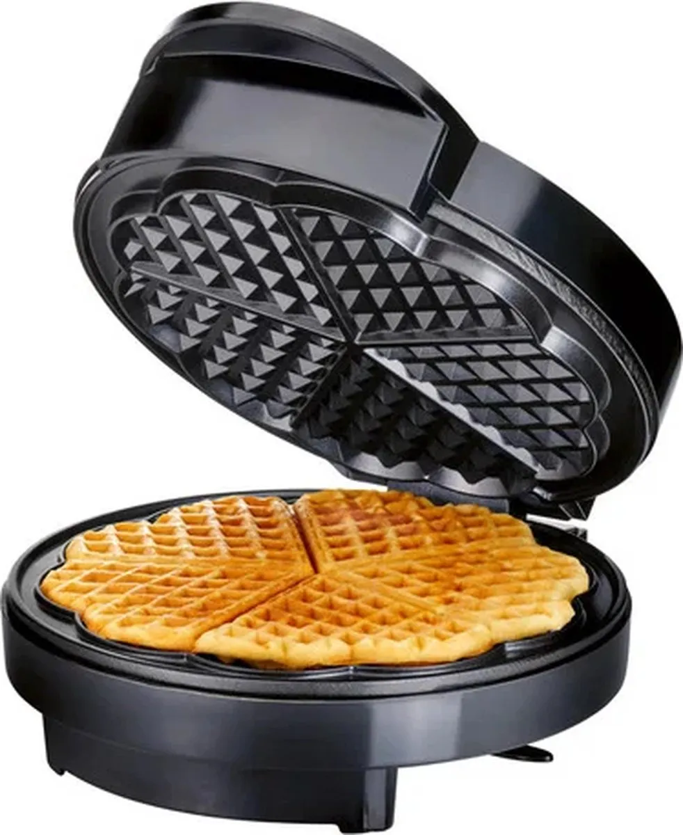 SilverCrest Hartvorm Wafelijzer 1200W - 5 Wafels - Zwart - afbeelding 2 van 5