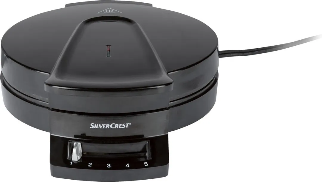 SilverCrest Hartvorm Wafelijzer 1200W - 5 Wafels - Zwart - afbeelding 3 van 5