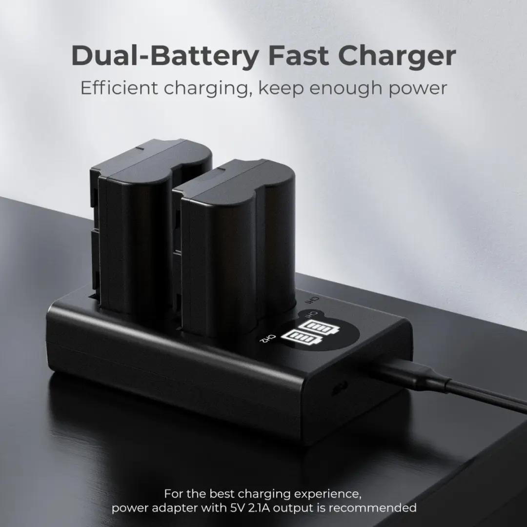 K&F Concept NP-W235 Dubbele Batterijlader - USB-C - afbeelding 5 van 6
