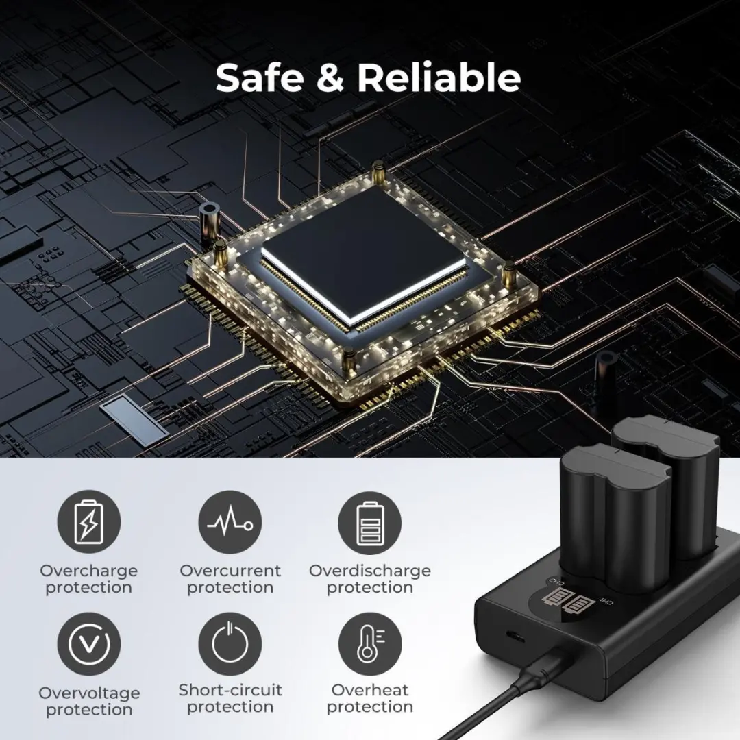 K&F Concept NP-W235 Dubbele Batterijlader - USB-C - afbeelding 3 van 6