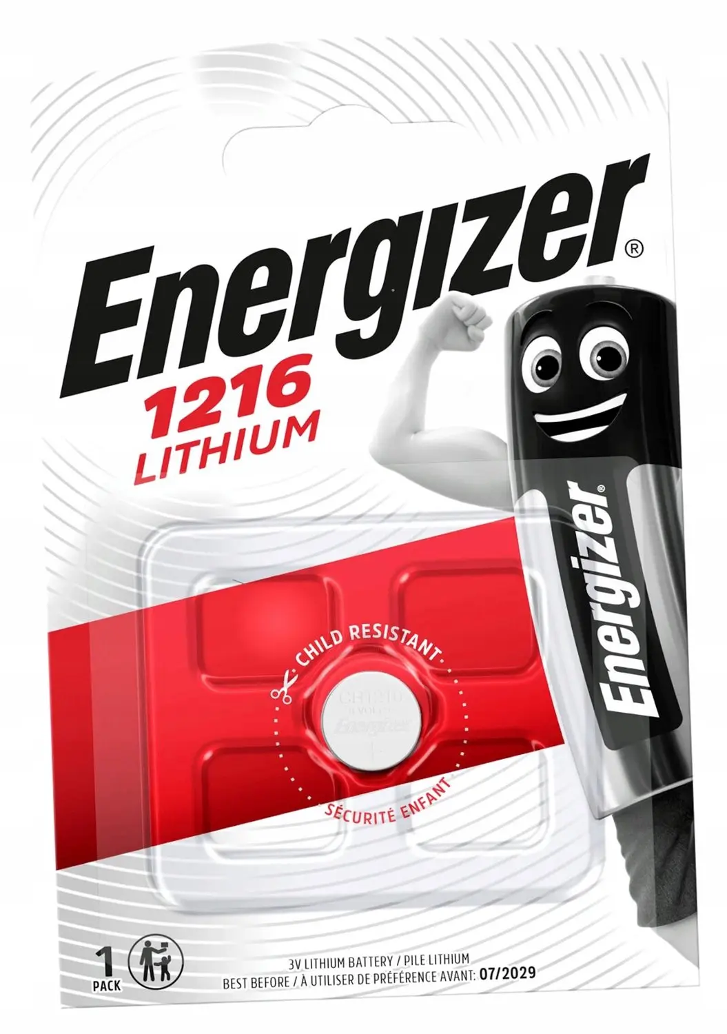 Energizer CR1216 Lithium Knoopcel Batterij - 3V - afbeelding 2 van 5