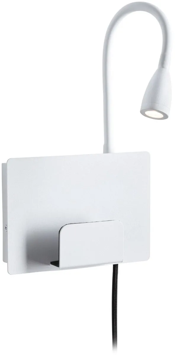 Paulmann LED Wandlamp Halina USB-C 2700K 200lm - Wit mat