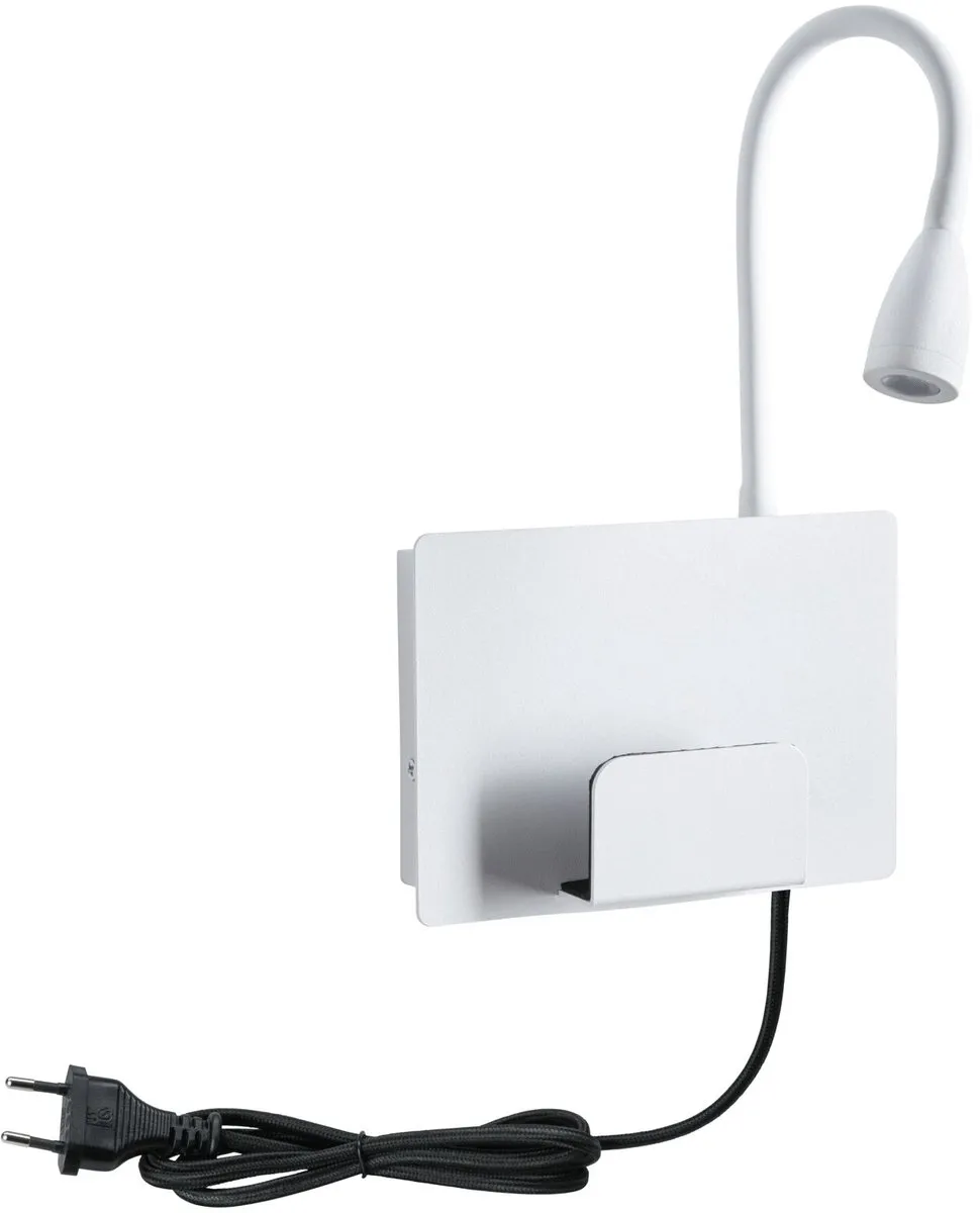 Paulmann LED Wandlamp Halina USB-C 2700K 200lm - Wit mat