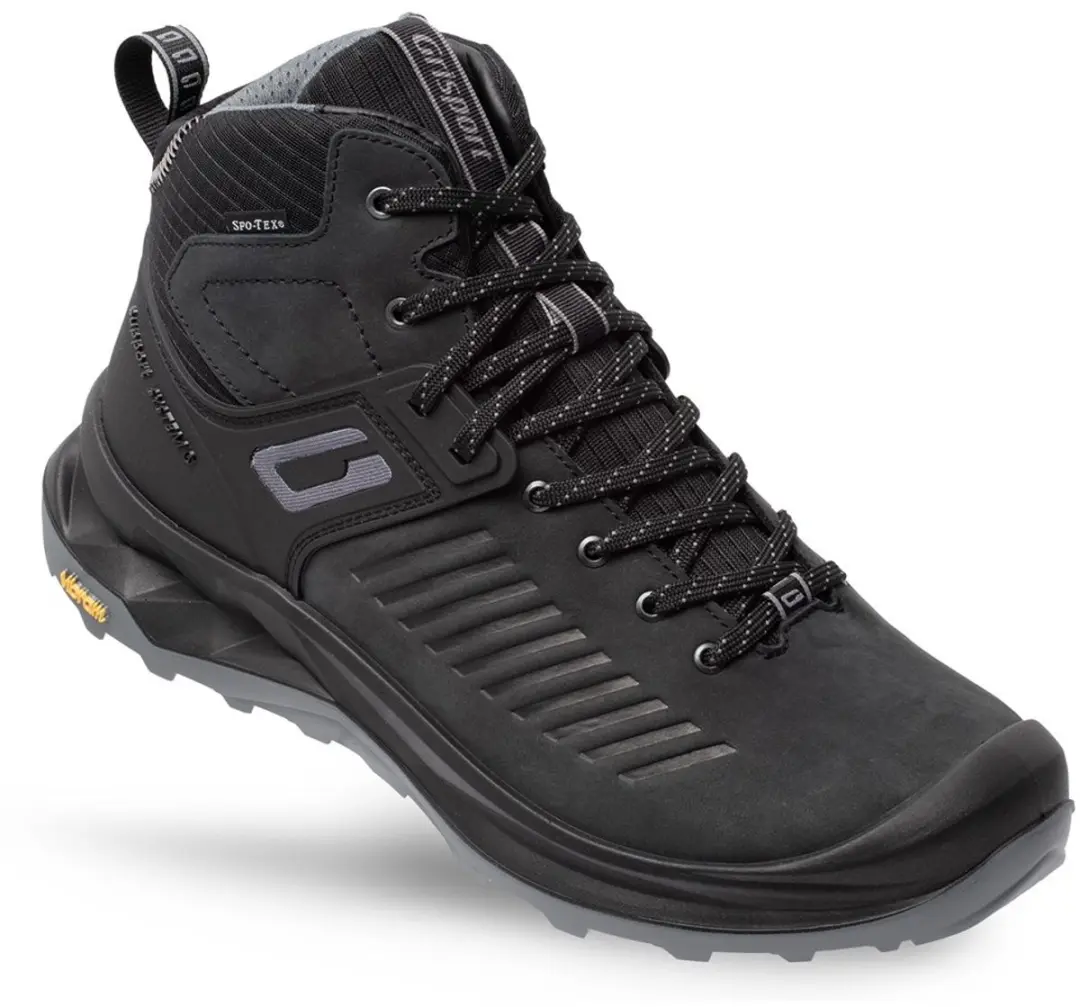 Grisport Journey mid zwart wandelschoenen uni (15419-01)