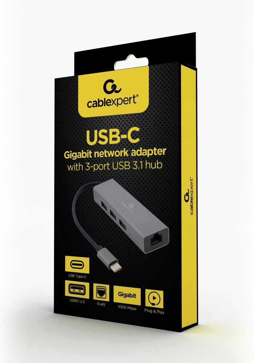Gembird A-CMU3-LAN-01 USB Hub