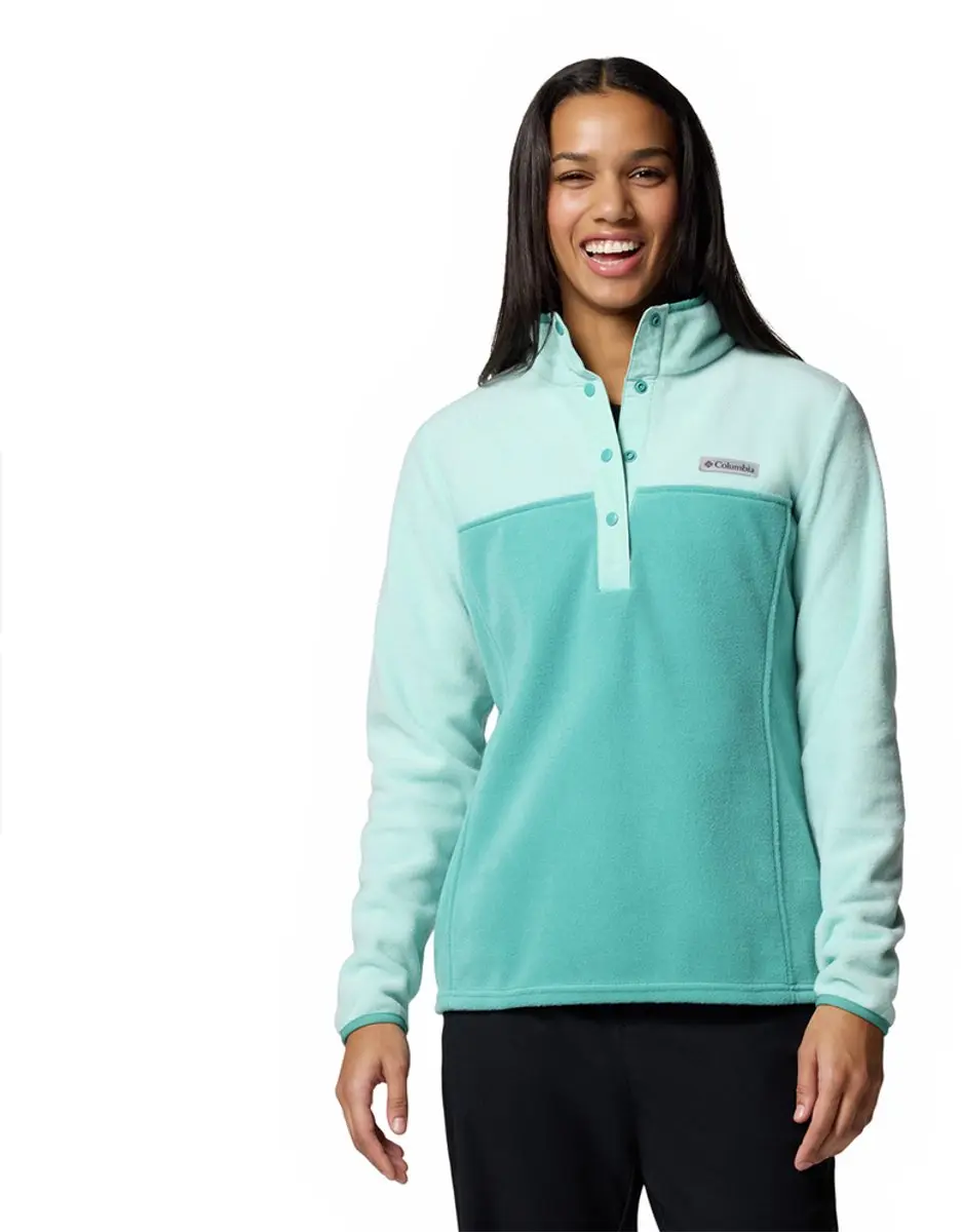 Columbia Benton Springs™ Ii Snap Fleece Met Halve Rits Groen XL Vrouw
