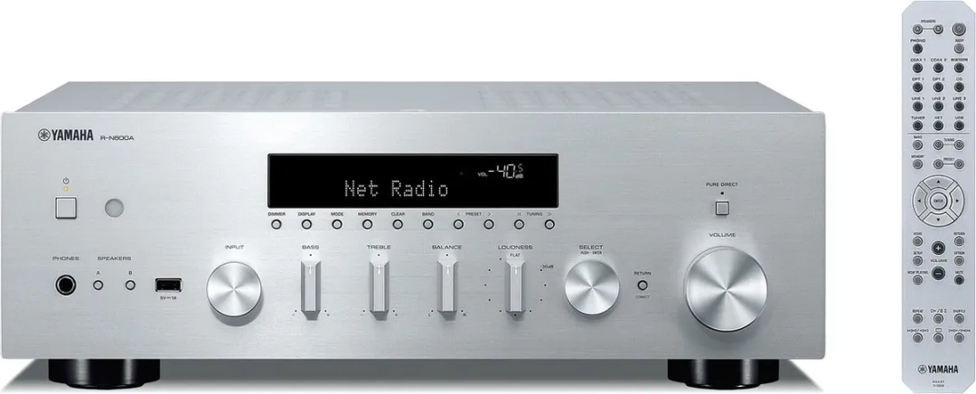 Yamaha R-N600A Netwerkreceiver - 175W - Zilver